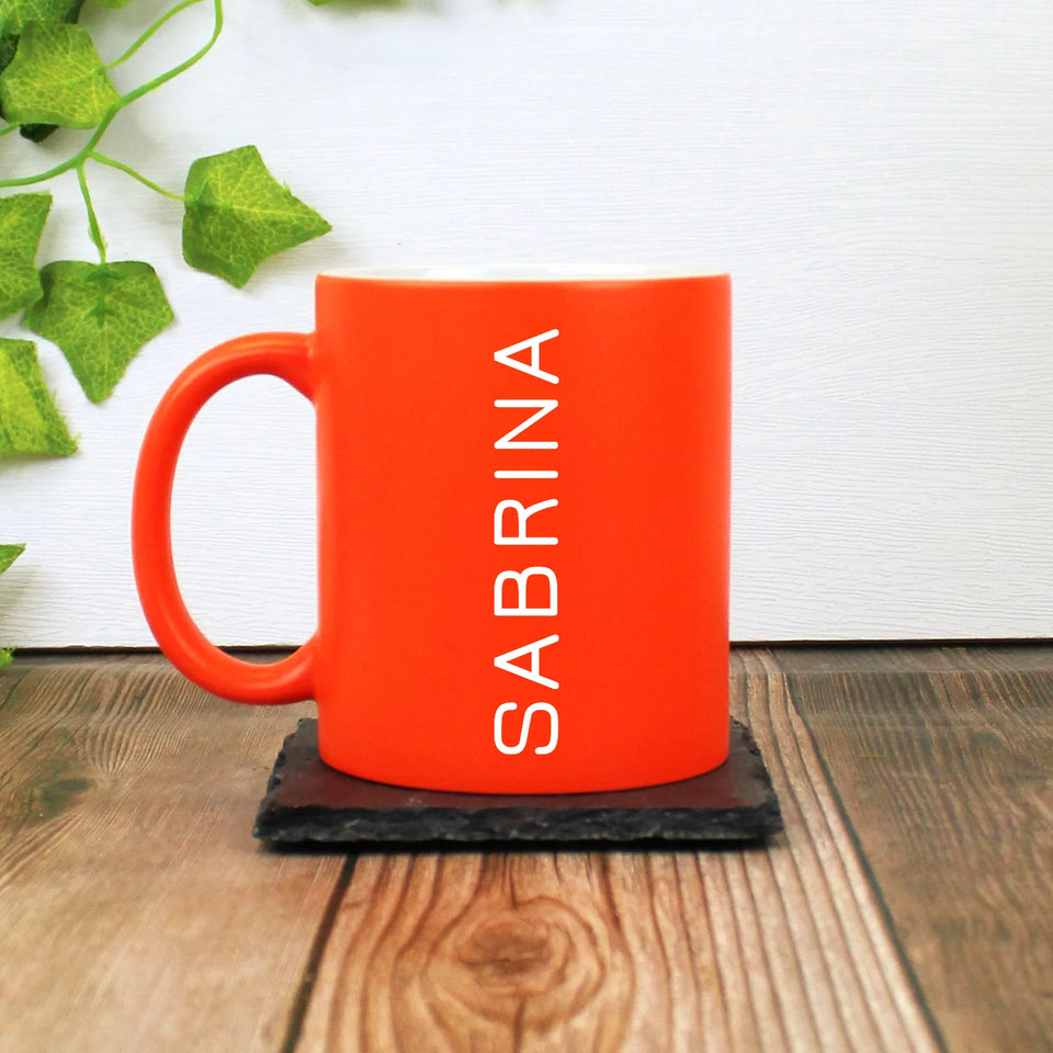 Ceramic Customized Neon Mug ┃ Personalized Coffee Cup with Vibrant Colors and Unique Design ┃ Perfect Gift for Any Occasion