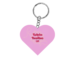 Heart Shape KeyChain For Rakhi Sister Gift : Combo of 3 Items