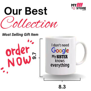 Buy Best Google Printed Mug As Rakhi Gift For Sister