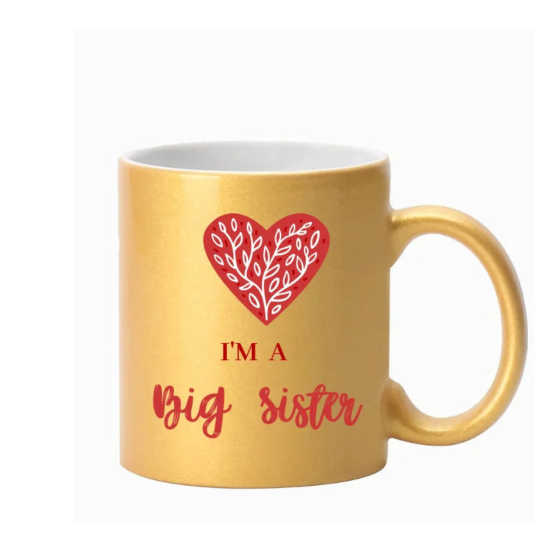 Golden Printed Mugs Rakhi Gift