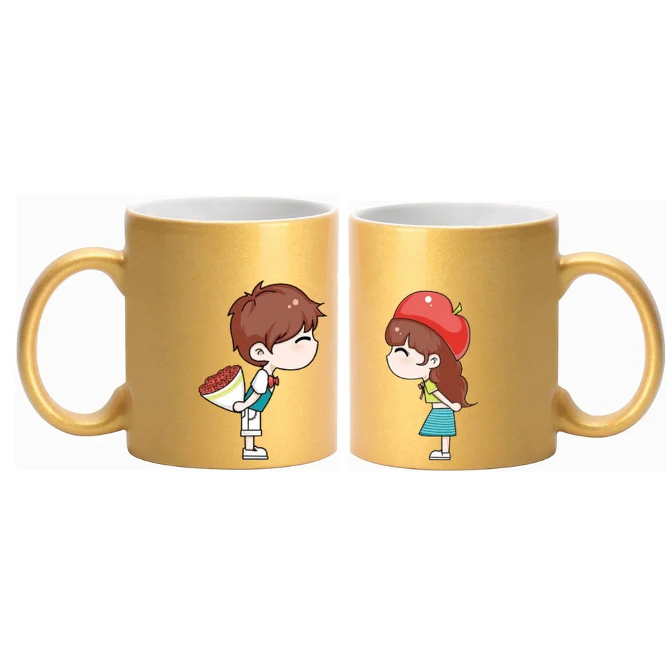 Golden Combo Mug for Boyfriend and Girlfriend