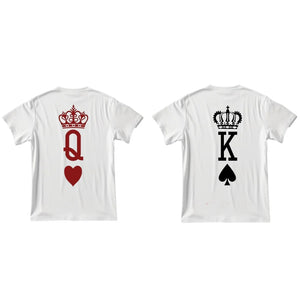 King Queen Combo T Shirt for Husband and Wife