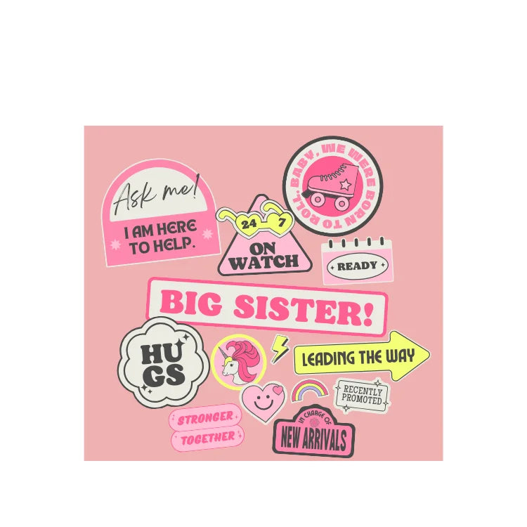 Magent Gift For Big Sister For Fridge, Almirah : Pack of 2