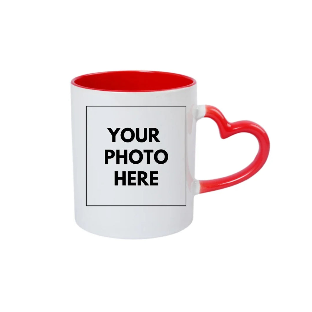 Heart Shape Your Custom Pic Here MUG