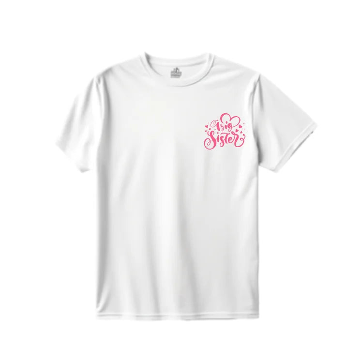 Big Sister White T Shirt Printed