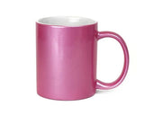 Personalized Elegance: 11oz Pink Plated Glass Mug - Custom Sublimation Mug for Special Moments ┃ Elevate Your Sips in Style ┃ Ideal Gift for Every Occasion