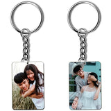 Rectangle Photo Keychain with Custom Printing : Pack Of 2