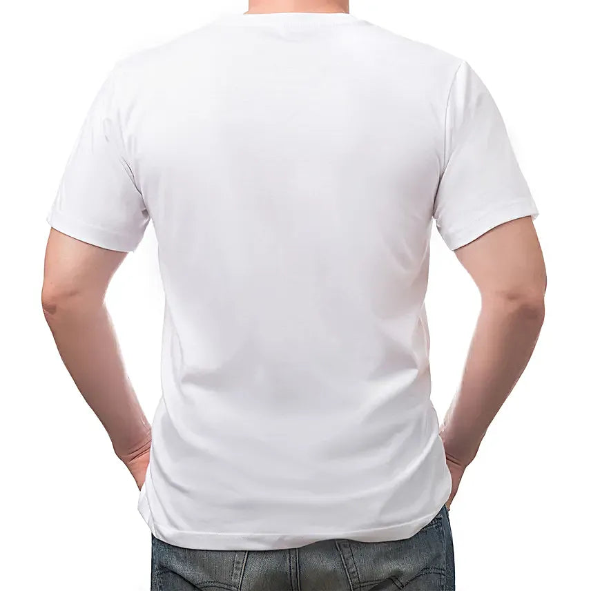 White Customized Half Sleeve Men's Cotton T-Shirt